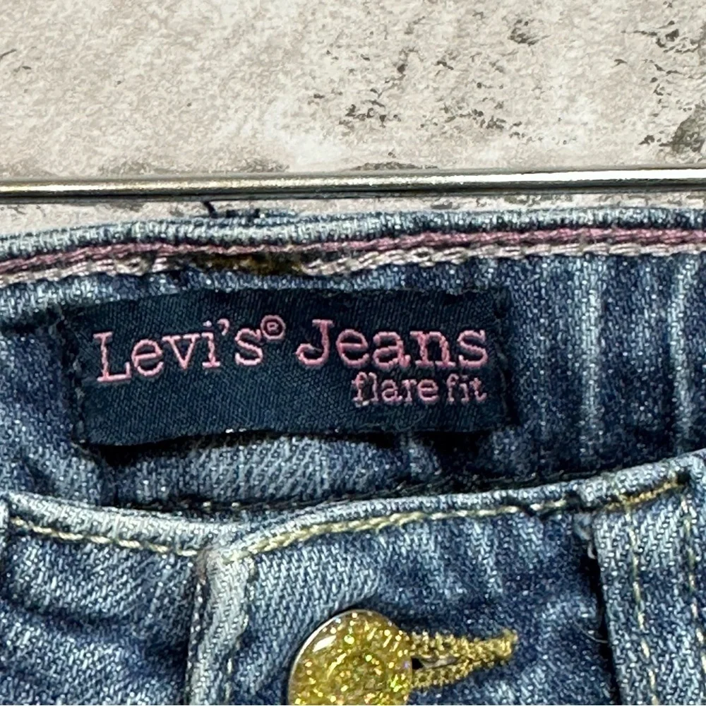 Levi's Jeans Flare Fit Kids 4 Regular Jeans Sparkle Buttons Flap Pockets